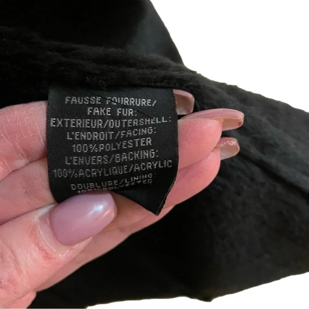 𝅺🎀 UTEX Faux Suede & Faux Fur Embroidered Sleeves Fur Cuffs Hidden Button C… - Picture 11 of 11